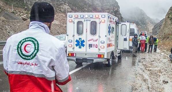 فوت ۶ مسافر در صحنه تصادف و امدادرسانی امدادگران هلال احمر گیلان در ۵۷ مورد حادثه