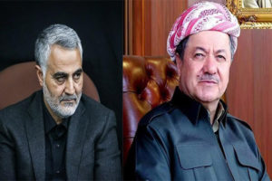 پیام مسعود بارزانی به سردار سلیمانی:برادر عزیزم سردار قاسم سلیمانی…