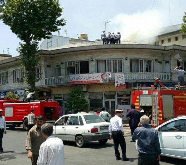 آتش سوزی در ساختمان هلال احمر شهرستان فومن