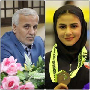 پیام تبریک محمد صادق حسنی به اولین بانوی مدال آور کاراته (بزرگسالان) استان گیلان در رقابت های جهانی