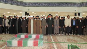 تشییع پیکر دو شهید گمنام در دانشگاه گیلان