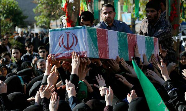 تشییع پیکر دو شهید گمنام دفاع مقدس در رشت