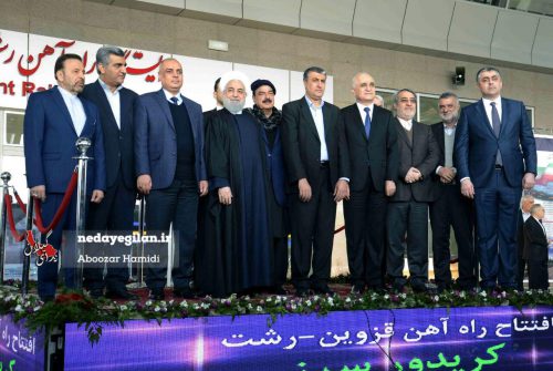 گزارش تصویری مراسم افتتاح راه آهن رشت-قزوین