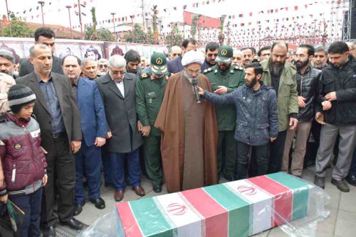 پیکر دو شهید گمنام در رشت و آستارا تشییع و به خاک سپرده شد