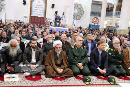 مراسم چهلمین روز شهادت سردار سلیمانی در مصلی رشت