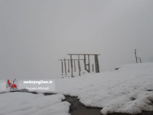 بارش برف در کوهستان‌های گیلان از شب گذشته