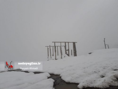 بارش برف در کوهستان‌های گیلان از شب گذشته