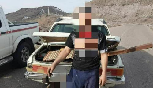 بخشدار عمارلو با تعقیب و گریز سارقان تابلوهای راهنمایی رانندگی را دستگیر کرد!