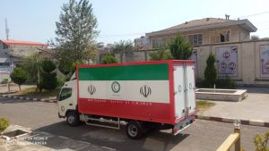اهدای بسته های بهداشتی از سوی مجمع خیرین گیلان در راستای اجرای طرح نذر آب ۴ در شهرستان فهرج استان کرمان