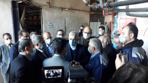 بازدید استاندار گیلان به همراه مدیرکل حفاظت محیط زیست و جمعی از مدیران استان از دو واحد تولیدی در شهر صنعتی رشت