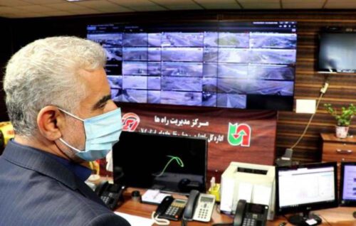 بازدید سرزده استاندار از سالن مرکز عملیات مدیریت راه‌های گیلان
