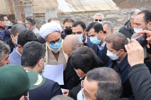 بازدید وزیر کشور از سد لاستیکی فخر آباد لشت نشا