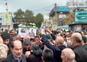 مراسم تشییع پیکر شهید «حمید پورنوروز» در لاهیجان