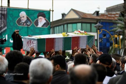 گزارش تصویری برگزاری مراسم تشییع شهید گمنام فاطمی در فومن