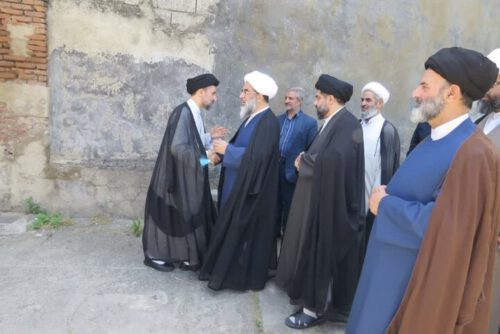 آیت الله فاضل لنکرانی با بیت آیت الله رودباری دیدار کرد