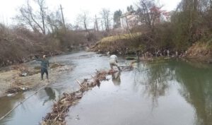 پاکسازی مسیر مهاجرت ماهیان استخوانی در رودخانه‌های شهرستان تالش
