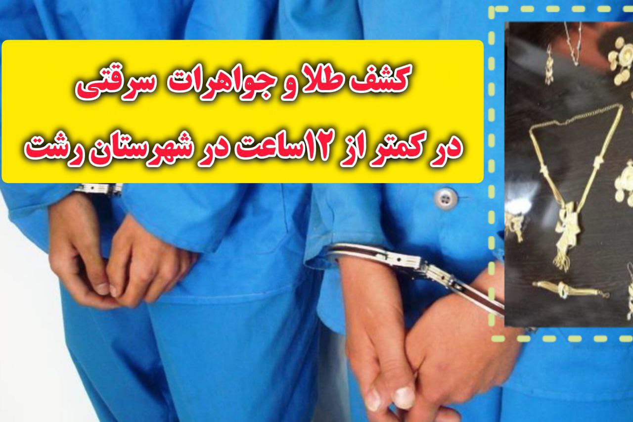 کشف طلا و جواهرات سرقتی در کمتر ۱۲ ساعت در سنگر کشف طلا و جواهرات سرقتی در کمتر ۱۲ ساعت در سنگر