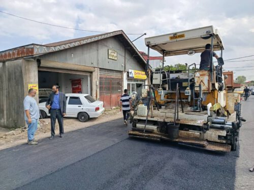 بهسازی و آسفالت یک کیلومتر از معبر اصلی شهر پیربازار