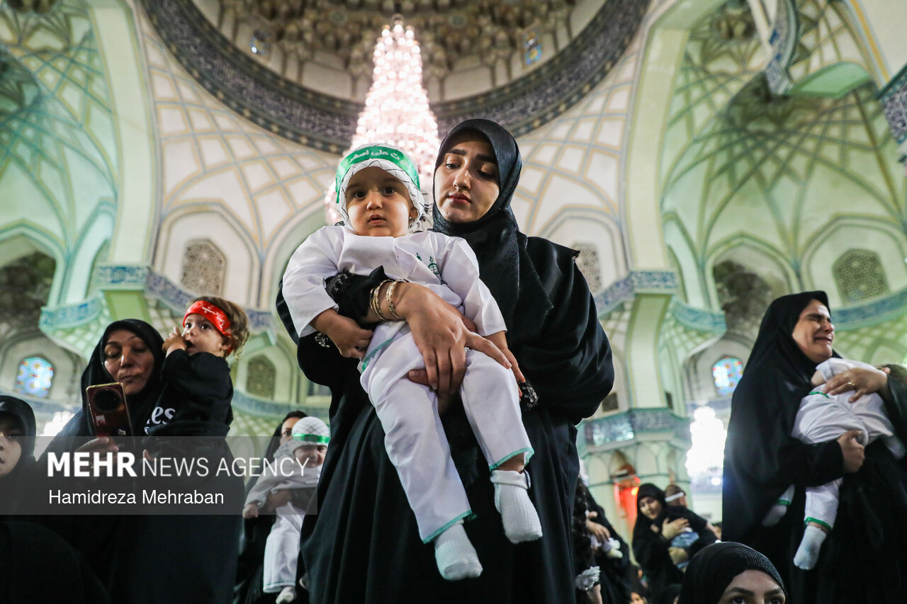 مراسم شیرخوارگان حسینی در حرم عبدالعظیم حسنی(ع)