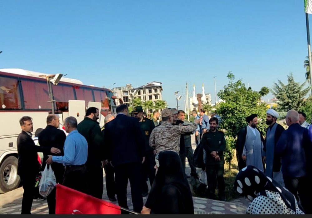اعزام کاروان ۹۲ نفره لنگرود به مناطق عملیاتی غرب کشور