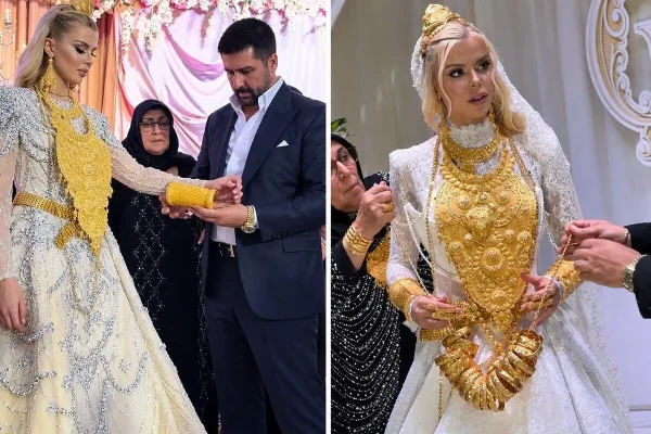 رسوایی برای چهره مشهور | کمربند طلای عروس بدلی بود!