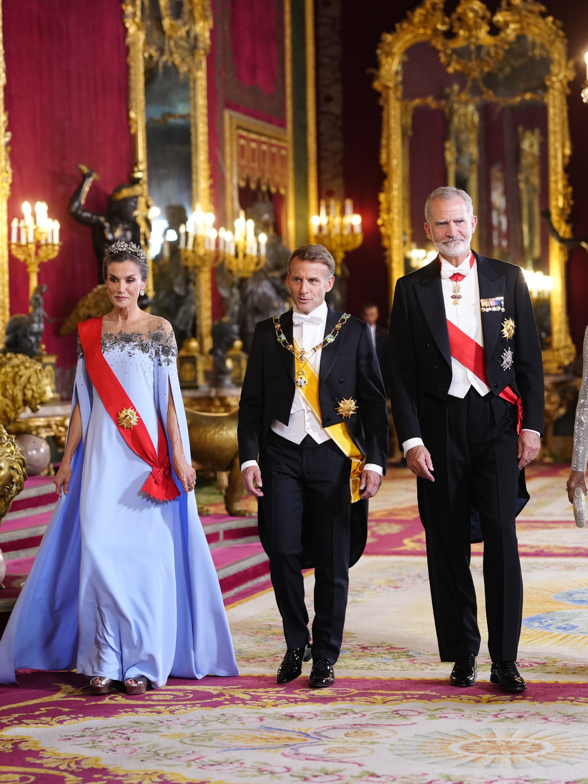 ضیافت شام پادشاه اسپانیا برای مکرون 